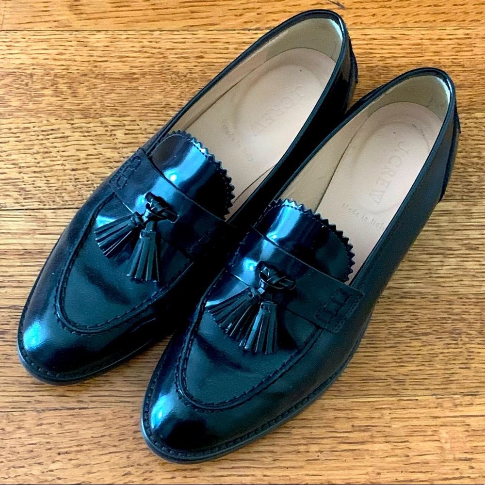 JCrew Biella Tassle Loafers, 5H, Black, A9861